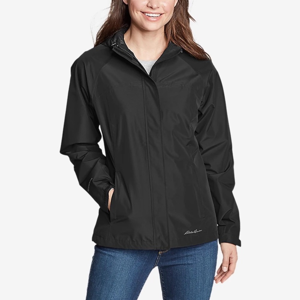 Eddie Bauer Rainfoil Packable Rain Coat Jacket Small